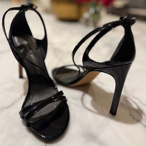 Stuart Weitzman Black Patent Sandals